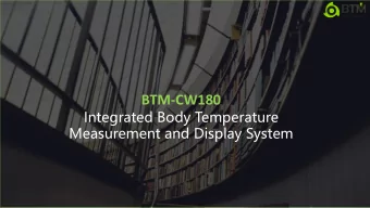 BTM-CW180  Integrated Body Temperature  Measurement and Display System  General Spec  Product