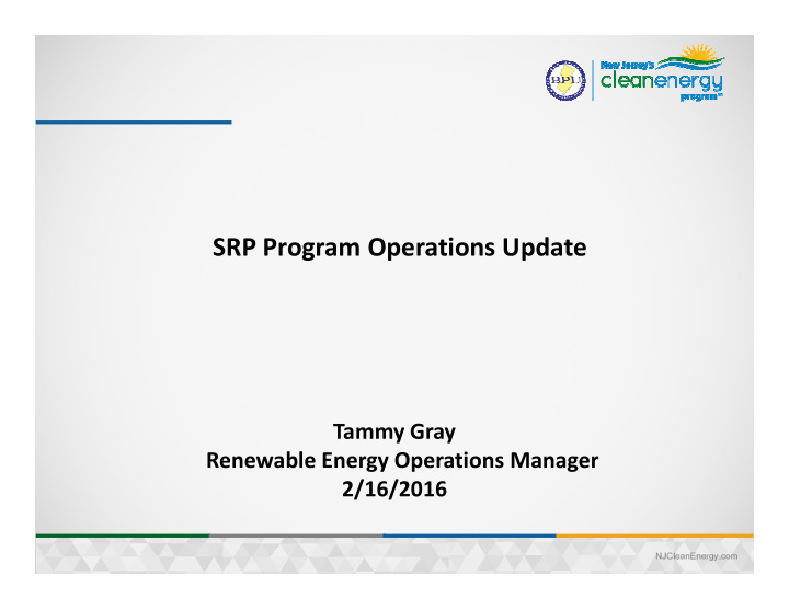srp program operations update