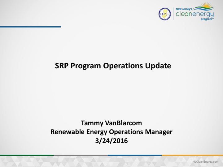 srp program operations update