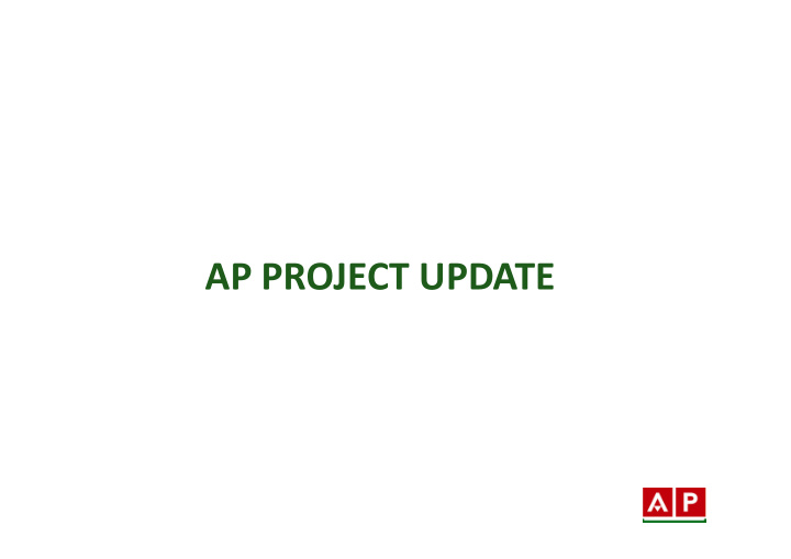ap project update ap project update current performance