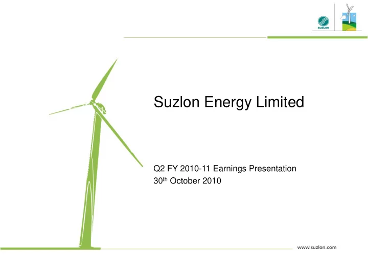 suzlon energy limited