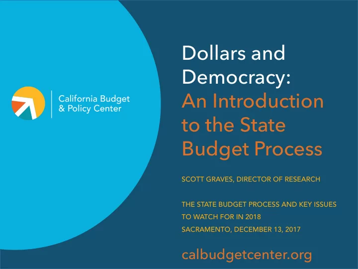 dollars and democracy an introduction to the state budget