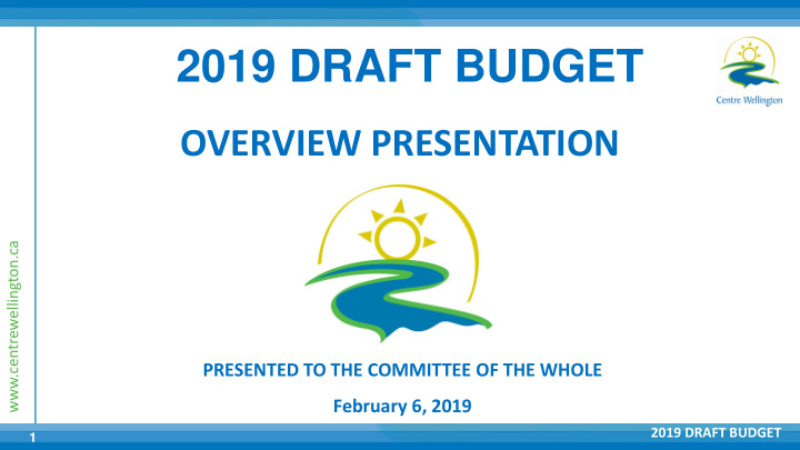 2019 draft budget