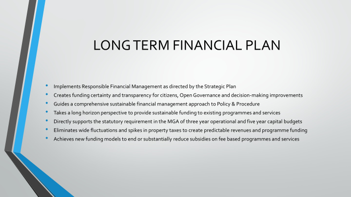 long term financial plan