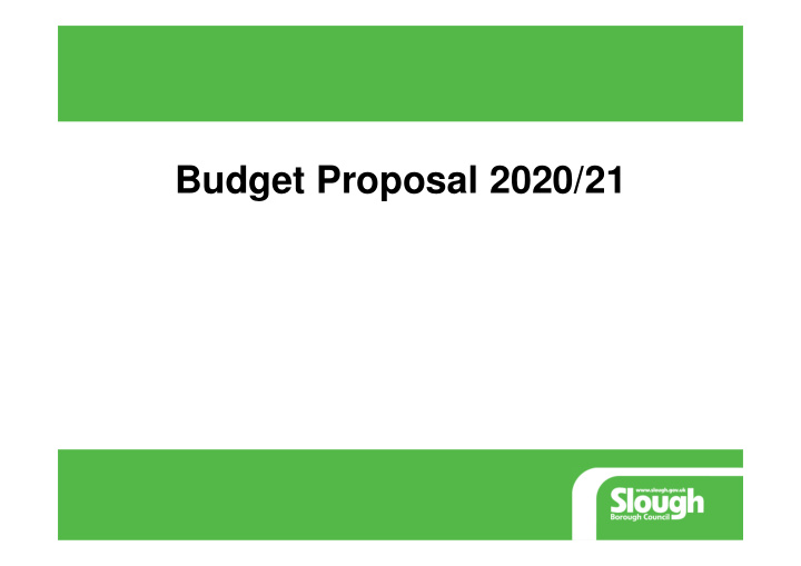 budget proposal 2020 21 revenue budget highlights