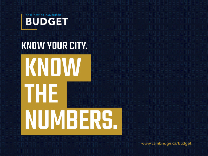 understanding a city budget