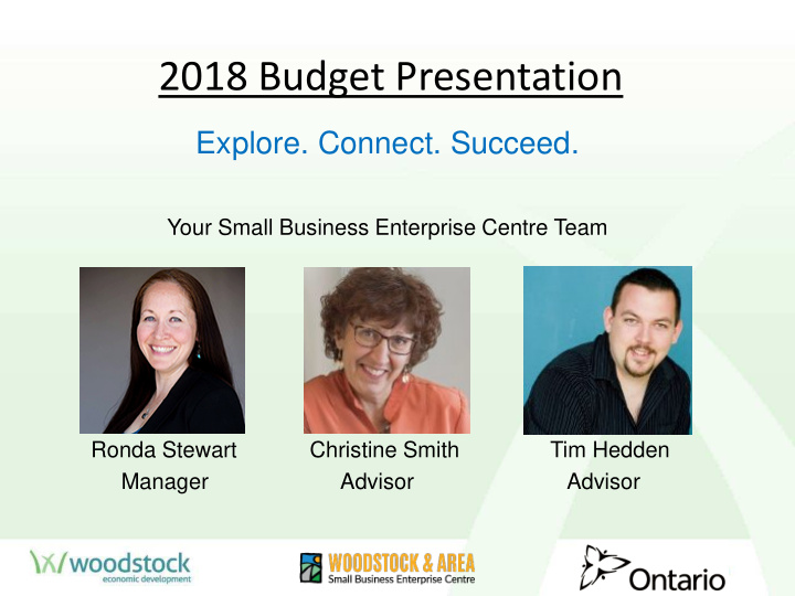 2018 budget presentation