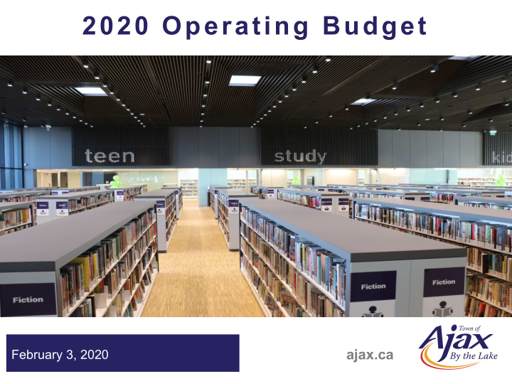 2020 operating budget
