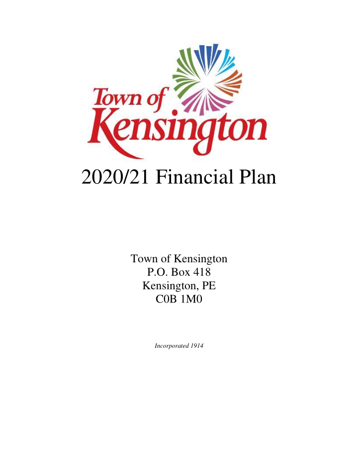 2020 21 financial plan