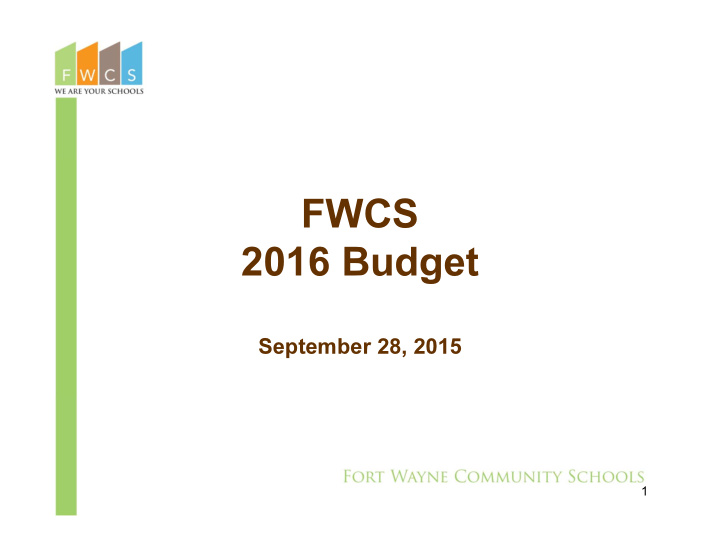 fwcs 2016 budget