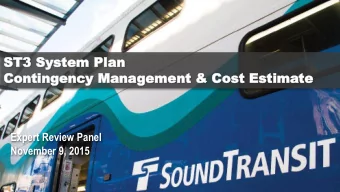 ST3  ST3 Sys  Syste  tem  m Plan  Plan  Con  Conting  tingen  ency  y Man  Manage  gemen  ment  t