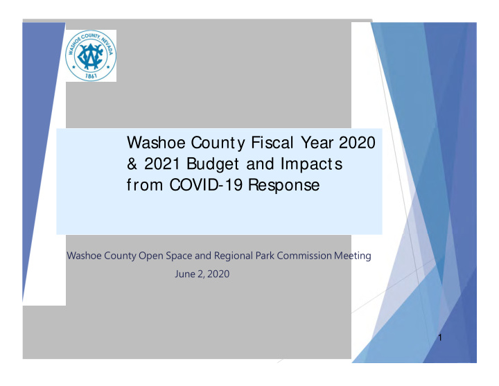 washoe county fiscal year 2020 2021 budget and impacts