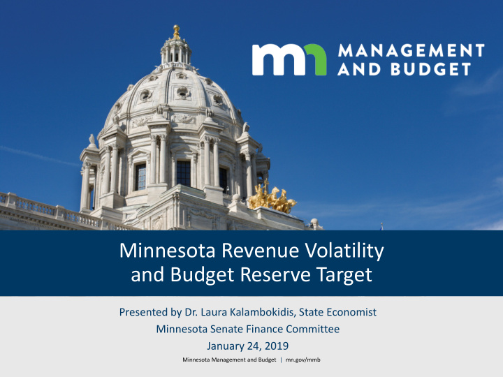 minnesota revenue volatility and budget reserve target