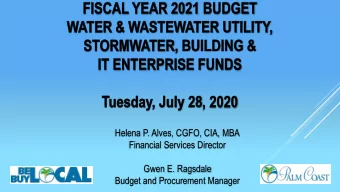 Helena P. Alves, CGFO, CIA, MBA  Financial Services Director  Gwen E. Ragsdale  Budget and