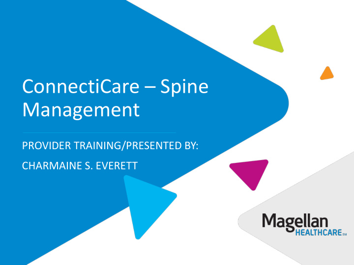 connecticare spine management
