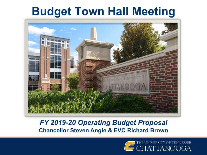 budget town hall meeting
