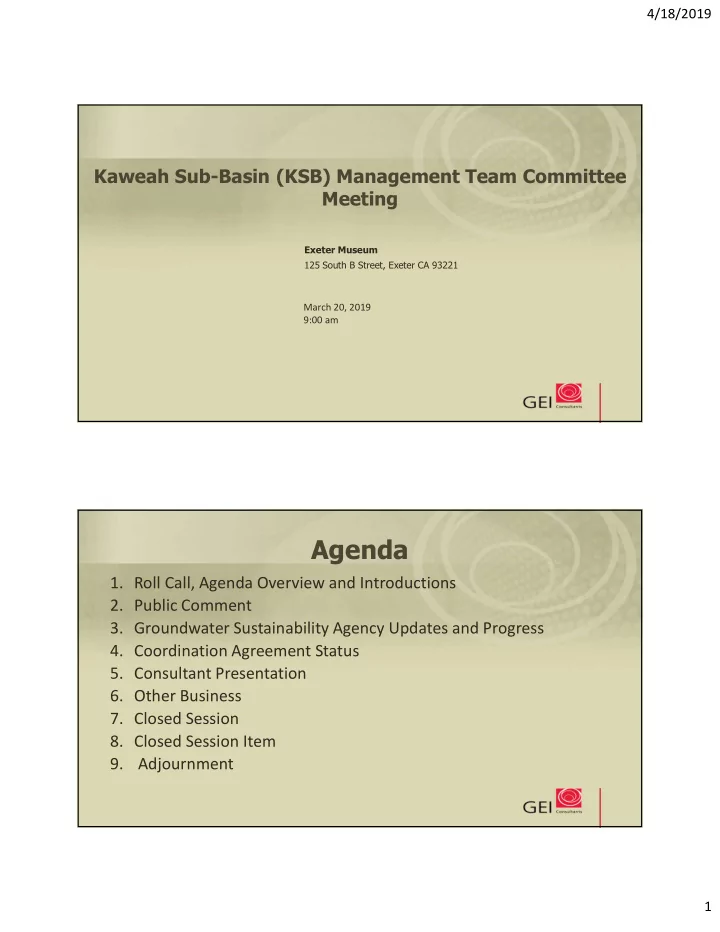 agenda