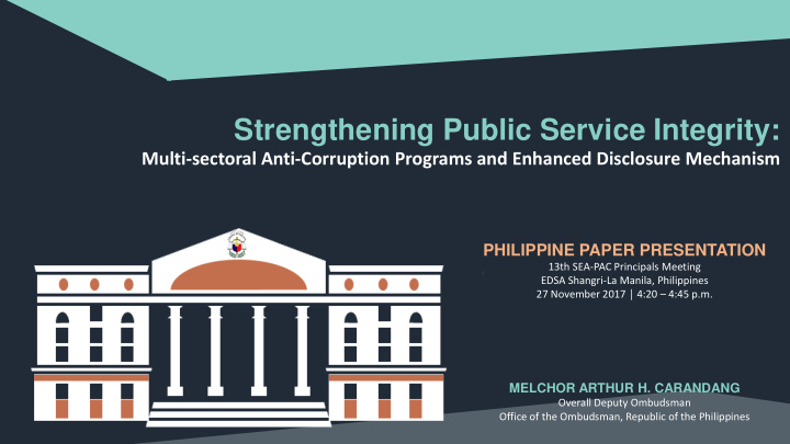 strengthening public service integrity