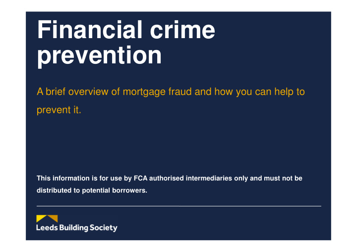 financial crime prevention