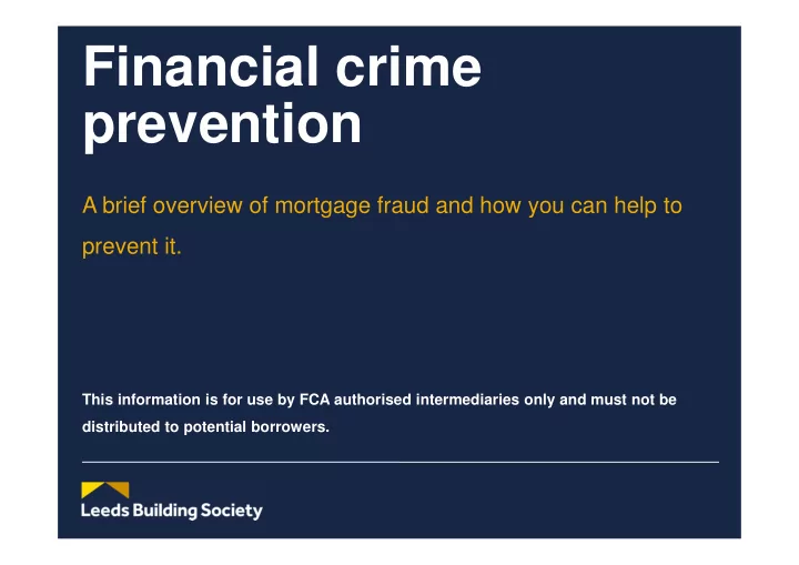 financial crime prevention