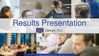 Results Presentation  T  H  1  4  A  U  G  U  S  T  2  0  1  7  Agenda  Financial Results