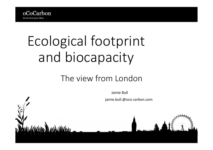 ecological footprint and biocapacity
