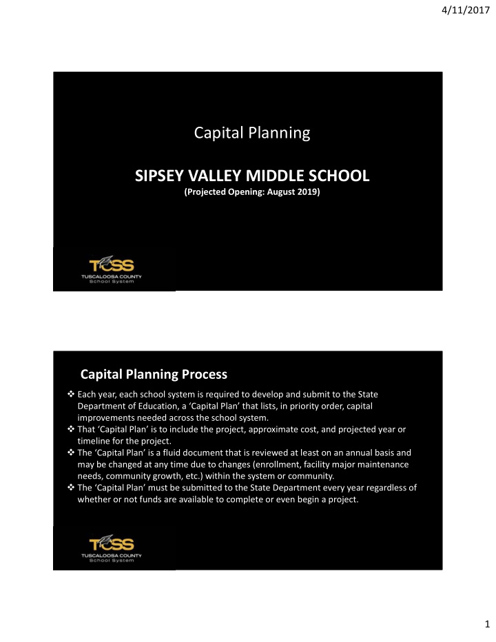 capital planning sipsey valley middle school