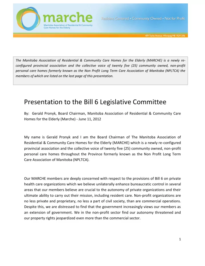 the manitoba association of residential community care