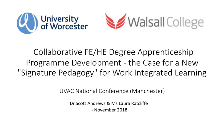 collaborative fe he degree apprenticeship