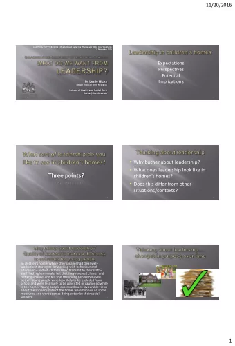 childrens homes?  Does this differ from other  situations/contexts?  3  4 In childrens