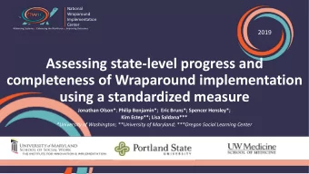 completeness of Wraparound implementation  using a standardized measure Jonathan Olson* ; Philip