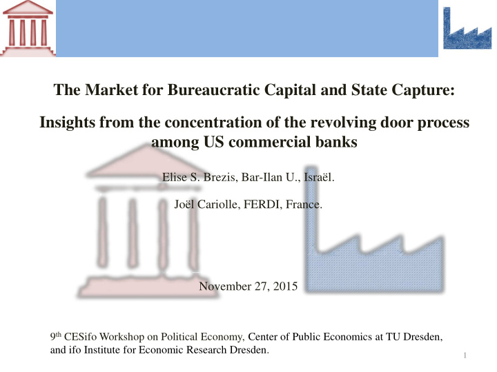 the market for bureaucratic capital and state capture