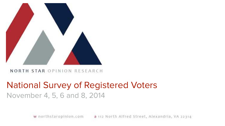 national survey of registered voters