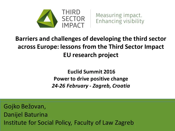 barriers and challenges of developing the third sector