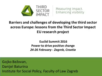 Barriers and  challenges  of  developing  the  third  sector    across