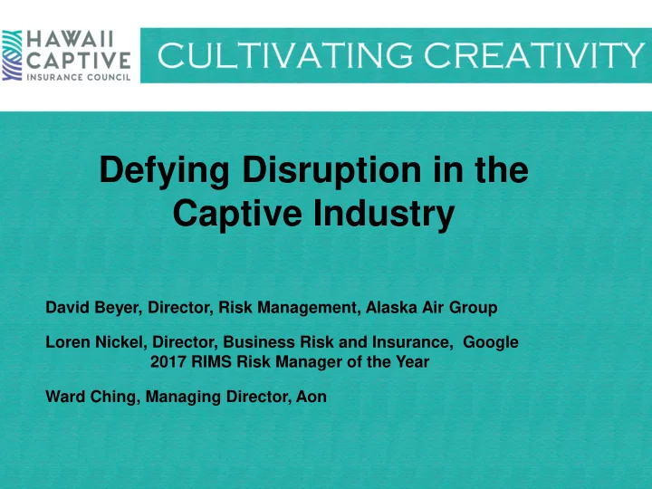 defying disruption in the