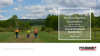 Corporation  TSX: PPL | NYSE: PBA  Annual Meeting of  Shareholders  May 8, 2020  Forward-looking