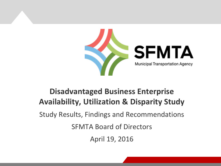 disadvantaged business enterprise availability