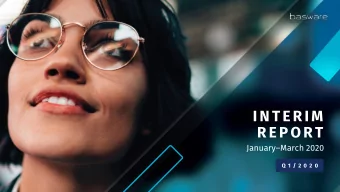 R E P O R T January  March 2020  Q 1 / 2 0 2 0  I M P O R T A N T N O T I C E  The following