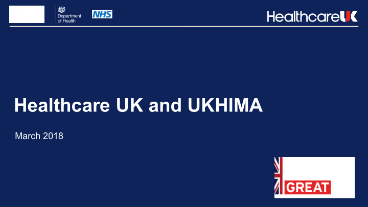 healthcare uk and ukhima