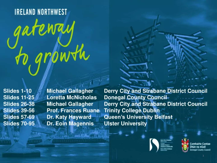 slides 1 10 michael gallagher derry city and strabane