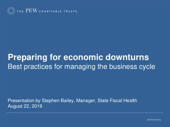 Preparing for economic downturns  Best practices for managing the business cycle  Presentation by