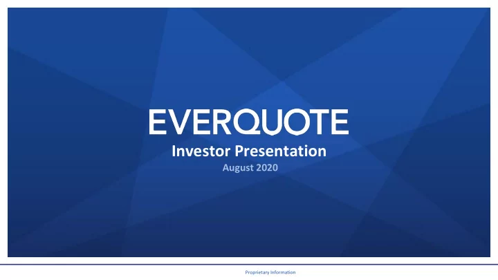 investor presentation