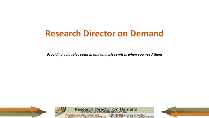 research director on demand