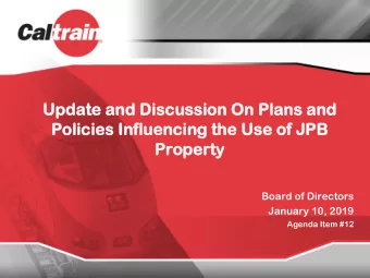 Upda  Update  te and D  nd Disc  scussi  ussion  on On  On Plans a  ns and  nd  Pol  olicies Inf  s