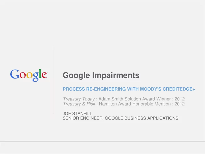 google impairments