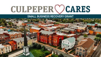 SMALL BUSIN  INESS RECOVERY GRANT  The Cul  ulpeper  r Car  ares Sm  Small Bu  Business Re
