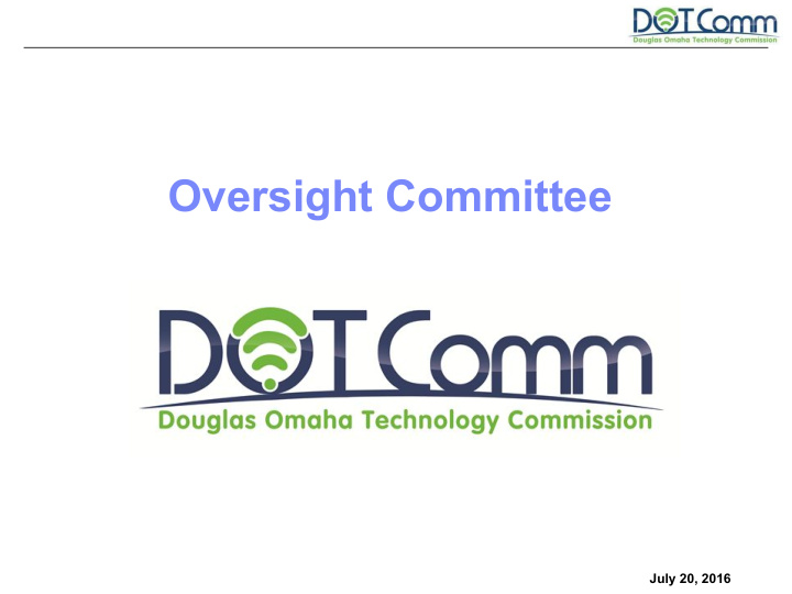 oversight committee