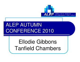 Ellodie Gibbons  Tanfield Chambers  Ellodie Gibbons  Legal Loopholes in    Enfranchisement