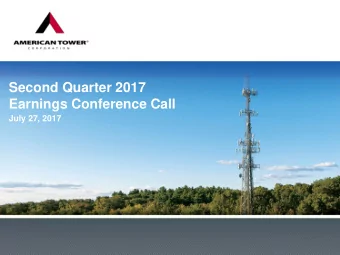 Second Quarter 2017  Earnings Conference Call  July 27, 2017  Agenda  Igor Khislavsky  Introduction